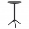 Compamia Sky Round Folding Bar Table 24 inch Black - Top Angled