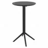 Compamia Sky Round Folding Bar Table 24 inch Black - Top Angled - Compamia Sky Round Folding Bar Table 24 inch Black - Top Angled