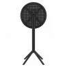Compamia Sky Round Folding Bar Table 24 inch Black - Front Folded - Compamia Sky Round Folding Bar Table 24 inch Black - Front Folded