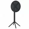 Compamia Sky Round Folding Bar Table 24 inch Black - Angled Folded - Compamia Sky Round Folding Bar Table 24 inch Black - Angled Folded