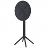 Compamia Sky Round Folding Bar Table 24 inch Black - Angled Folded