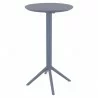 Compamia Sky Round Folding Bar Table in Dark Grey - Front - Compamia Sky Round Folding Bar Table in Dark Grey - Front