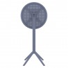 Compamia Sky Round Folding Bar Table in Dark Grey - Back View