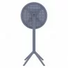 Compamia Sky Round Folding Bar Table in Dark Grey - Back View - Compamia Sky Round Folding Bar Table in Dark Grey - Back View