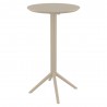 Compamia Sky Round Folding Bar Table in Taupe - Front