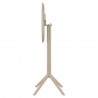 Compamia Sky Round Folding Bar Table in Taupe - Side