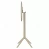 Compamia Sky Round Folding Bar Table in Taupe - Side - Compamia Sky Round Folding Bar Table in Taupe - Side