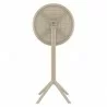 Compamia Sky Round Folding Bar Table in Taupe - Back View - Compamia Sky Round Folding Bar Table in Taupe - Back View
