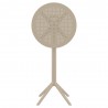 Compamia Sky Round Folding Bar Table in Taupe - Front
