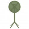 Compamia Sky Round Folding Bar Table in Olive Green - Front