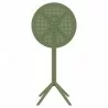 Compamia Sky Round Folding Bar Table in Olive Green - Front - Compamia Sky Round Folding Bar Table in Olive Green - Front