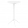 Compamia Sky Round Folding Bar Table in White - Front