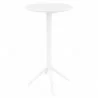 Compamia Sky Round Folding Bar Table in White - Front - Compamia Sky Round Folding Bar Table in White - Front