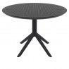 Compamia Sky Round Folding Table 42 inch Black - Side