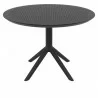 Compamia Sky Round Folding Table 42 inch Black - Side - Compamia Sky Round Folding Table 42 inch Black - Side