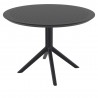 Compamia Sky Round Folding Table 42 inch Black - Side
