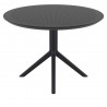 Compamia Sky Round Folding Table 42 inch Black - Front