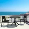 Compamia Sky Round Folding Table 42 inch Black - Lifestyle - Compamia Sky Round Folding Table 42 inch Black - Lifestyle