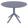 Compamia Sky Round Folding Table 42 inch Dark Gray - Side