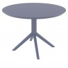Compamia Sky Round Folding Table 42 inch Dark Gray - Front