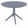 Compamia Sky Round Folding Table 42 inch Dark Gray - Front - Compamia Sky Round Folding Table 42 inch Dark Gray - Front