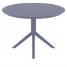Compamia Sky Round Folding Table 42 inch Dark Gray - Front