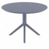 Compamia Sky Round Folding Table 42 inch Dark Gray - Front - Compamia Sky Round Folding Table 42 inch Dark Gray - Front