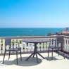 Compamia Sky Round Folding Table 42 inch Dark Gray - Lifestyle 3