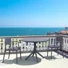Compamia Sky Round Folding Table 42 inch Dark Gray - Lifestyle 3 - Compamia Sky Round Folding Table 42 inch Dark Gray - Lifestyle 3