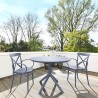 Compamia Sky Round Folding Table 42 inch Dark Gray - Lifestyle 4
