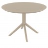 Compamia Sky Round Folding Table 42 inch Taupe - Side