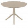 Compamia Sky Round Folding Table 42 inch Taupe - Front