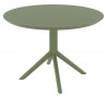 Compamia Sky Round Folding Table 42 inch Olive Green - Front