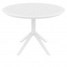 Compamia Sky Round Folding Table 42 inch Olive White - Side
