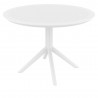 Compamia Sky Round Folding Table 42 inch Olive White - Angled