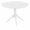 Compamia Sky Round Folding Table 42 inch Olive White - Angled - Compamia Sky Round Folding Table 42 inch Olive White - Angled