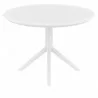 Compamia Sky Round Folding Table 42 inch Olive White - Front  - Compamia Sky Round Folding Table 42 inch Olive White - Front 