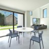 Lisa Outdoor Dining Arm Chair - Dark Gray