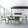 Lisa Outdoor Dining Arm Chair - Olive Green