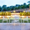 Lisa Outdoor Dining Arm Chair - Taupe