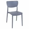 Monna Outdoor Dining Chair Dark Gray - Angled - Monna Outdoor Dining Chair Dark Gray - Angled