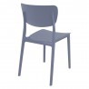 Monna Outdoor Dining Chair Dark Gray - Back Angle