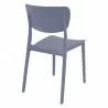 Monna Outdoor Dining Chair Dark Gray - Back Angle - Monna Outdoor Dining Chair Dark Gray - Back Angle