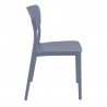 Monna Outdoor Dining Chair Dark Gray - Side