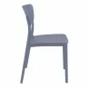 Monna Outdoor Dining Chair Dark Gray - Side - Monna Outdoor Dining Chair Dark Gray - Side