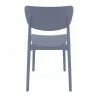 Monna Outdoor Dining Chair Dark Gray - Back - Monna Outdoor Dining Chair Dark Gray - Back