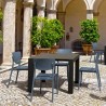 Monna Outdoor Dining Chair Dark Gray - Lifestyle 