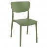 Monna Outdoor Dining Chair Olive Green - Angled