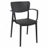 Compamia Loft Bistro Chair in Black - Angled - Compamia Loft Bistro Chair in Black - Angled