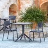 Compamia Loft Bistro Set 3 Piece with 27 inch Table Top in Dark Gray - Lifestyle - Compamia Loft Bistro Set 3 Piece with 27 inch Table Top in Dark Gray - Lifestyle
